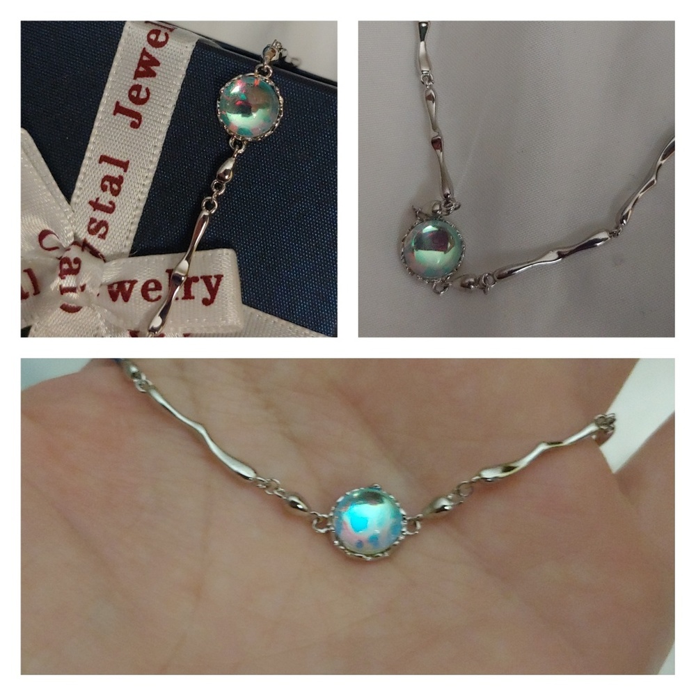 Gorgeous Iridescent S925 Sterling Silver Bracelet